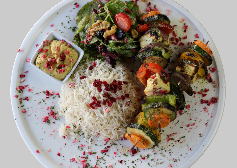 Grilled Vegetable Skewers with Halloumi