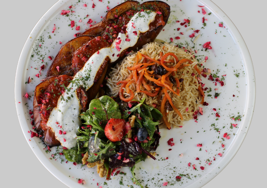 Qabeli with Pan-Fried Eggplant